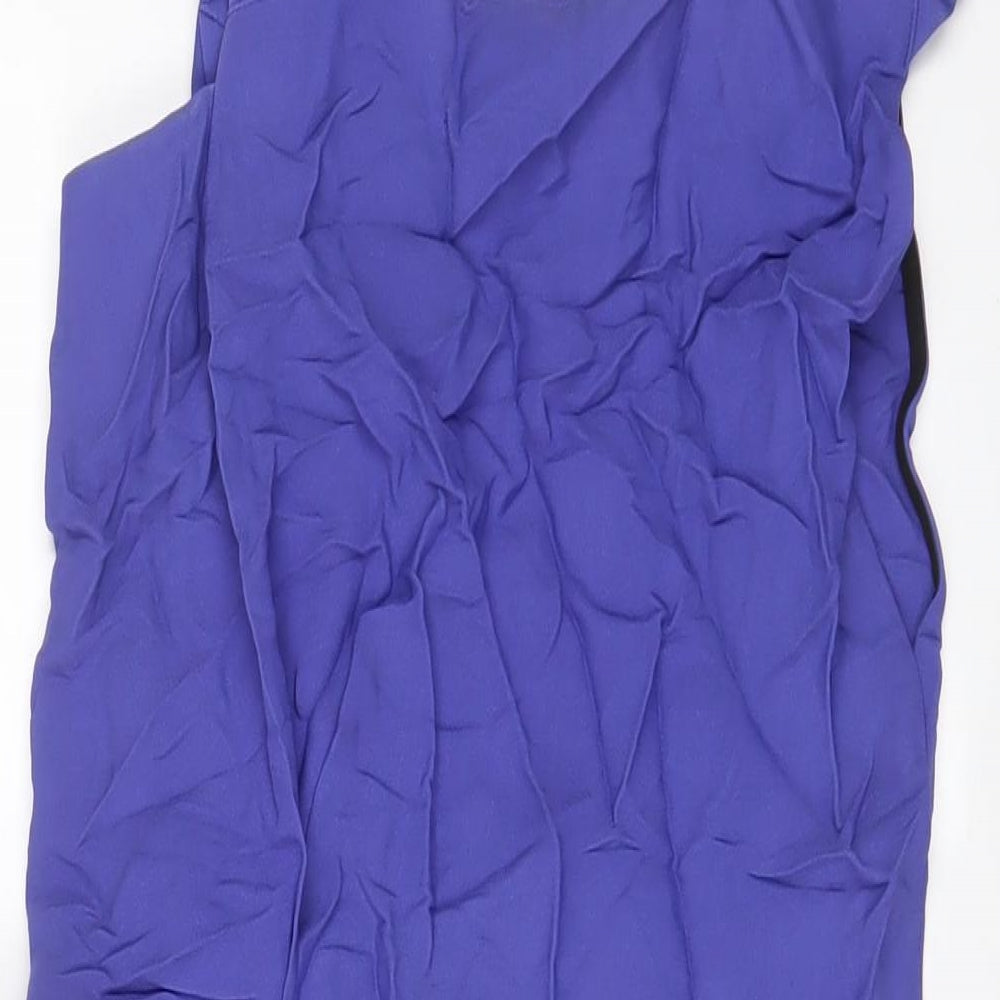 Roland Mouret Womens Purple Viscose Sheath Size 10 Square Neck Pullover