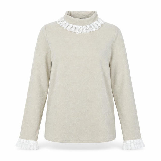 Acheval Womens Gold Polyamide Pullover Sweatshirt Size L Pullover - Glitter