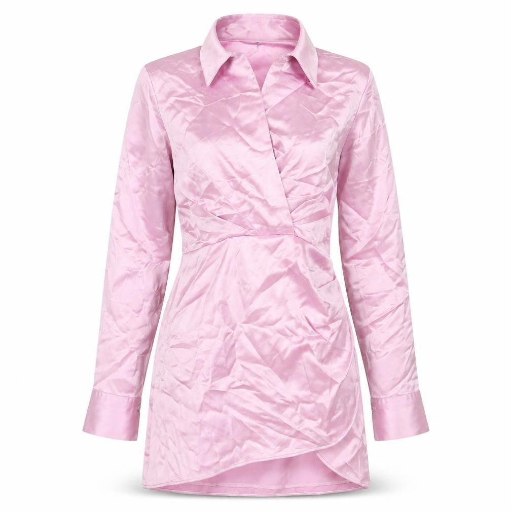 Zara Womens Pink Polyester A-Line Size XS Collared Zip
