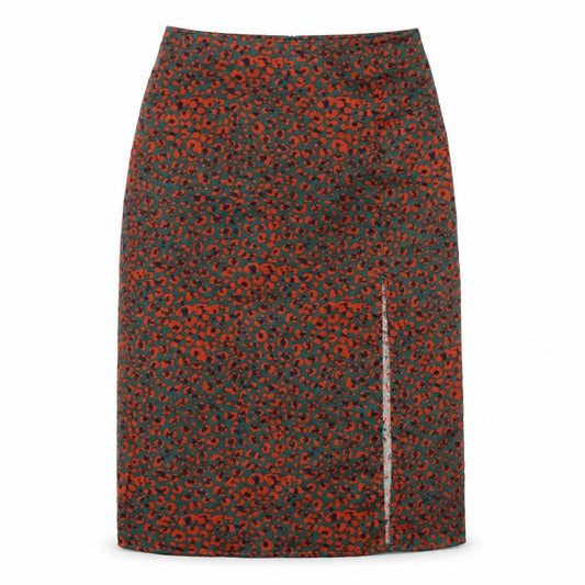 Nasty Gal Womens Multicoloured Animal Print Polyester A-Line Skirt Size 10 Zip - Side slit