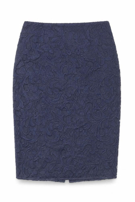 Autograph Womens Blue Polyester A-Line Skirt Size 32 in Zip