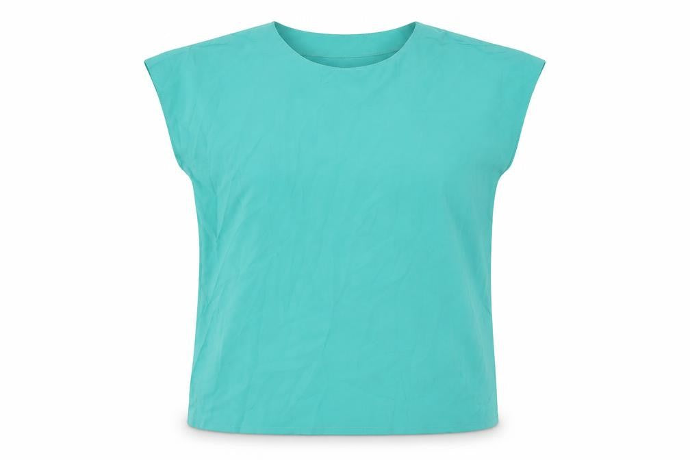 Pallo Paita Oy Womens Blue Polyester Basic T-Shirt Size 12 Crew Neck