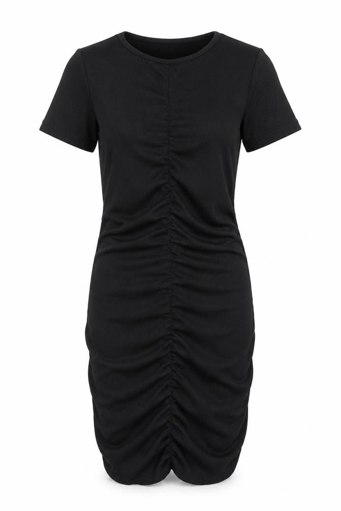 H&M Womens Black Polyester Bodycon Size S Crew Neck Pullover