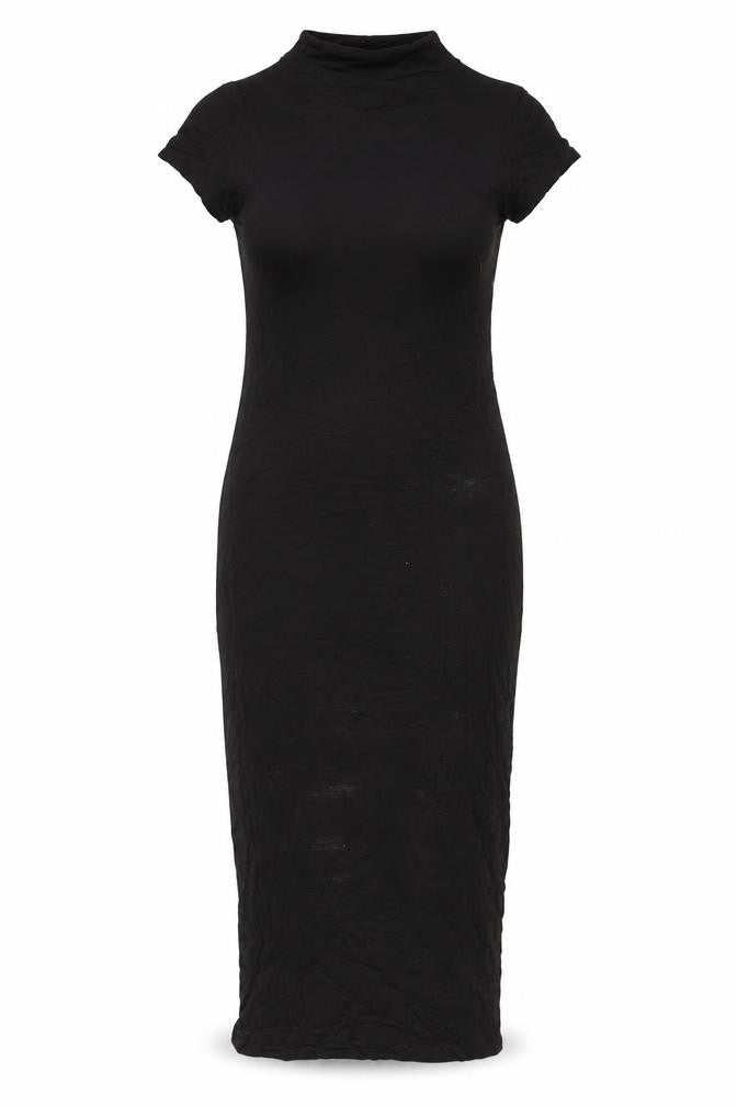 Black Note Womens Black Viscose Bodycon Size M High Neck Pullover