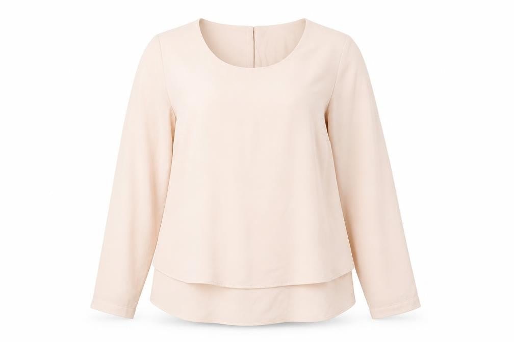 Marks & Spencer Womens Pink Polyester Basic Blouse Size 8 Crew Neck