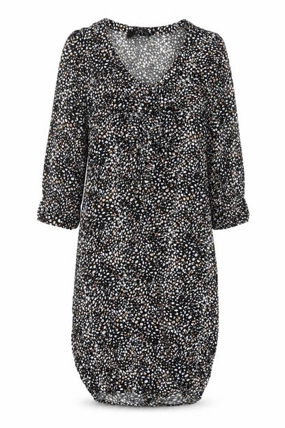 Next Womens Multicoloured Animal Print Viscose A-Line Size 10 V-Neck Pullover