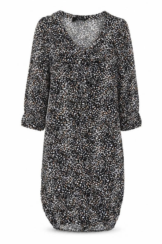 Next Womens Multicoloured Animal Print Viscose A-Line Size 10 V-Neck Pullover