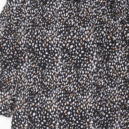 Next Womens Multicoloured Animal Print Viscose A-Line Size 10 V-Neck Pullover