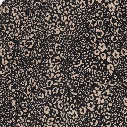 Capsule Womens Brown Animal Print Polyester A-Line Size 22 Scoop Neck Pullover