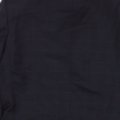 Next Mens Blue Check Wool Jacket Suit Jacket Size 36 Regular