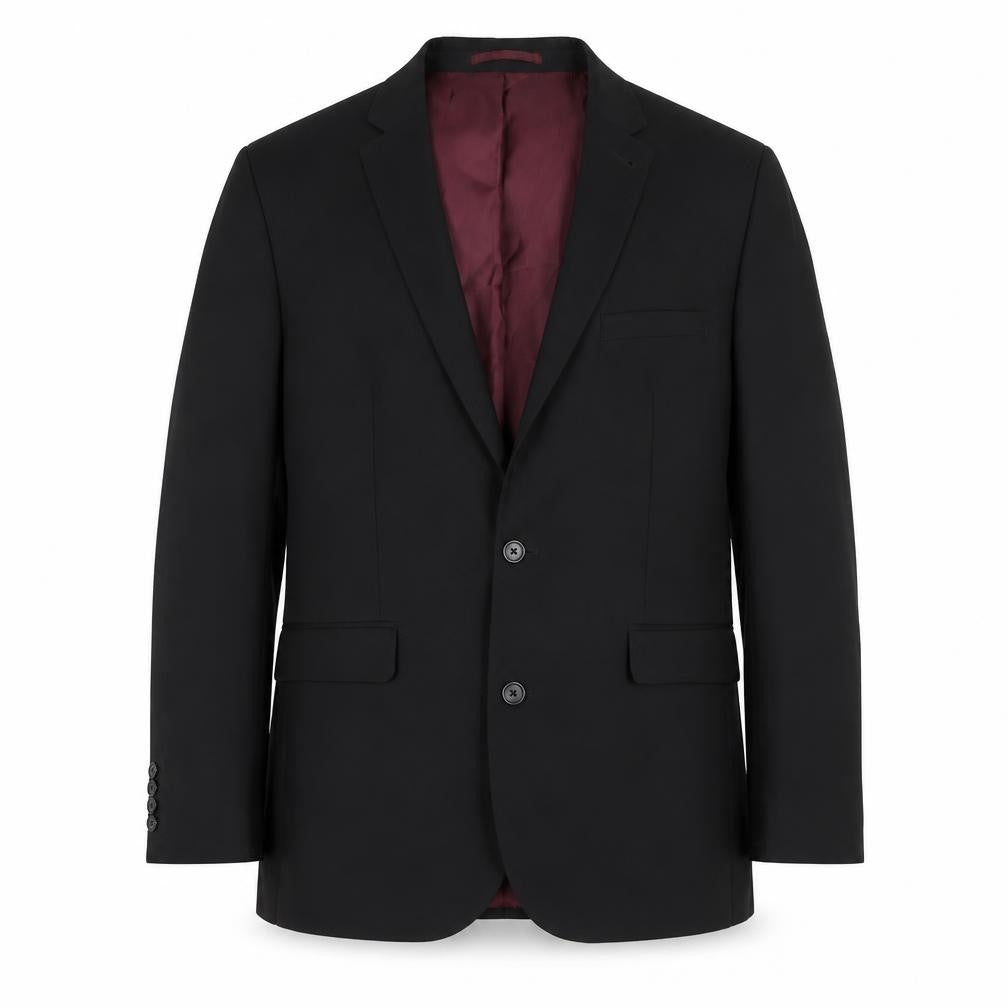 Fellini Mens Black Polyester Jacket Suit Jacket Size 42 Regular