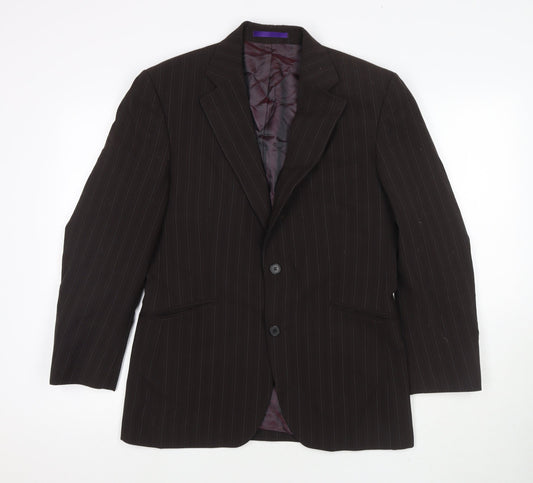 Limehaus Mens Brown Polyester Jacket Suit Jacket Size 38 Regular