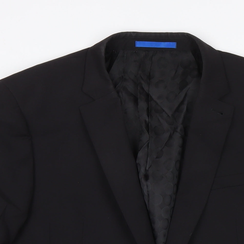 NEXT Mens Black Polyester Jacket Suit Jacket Size 40 Regular