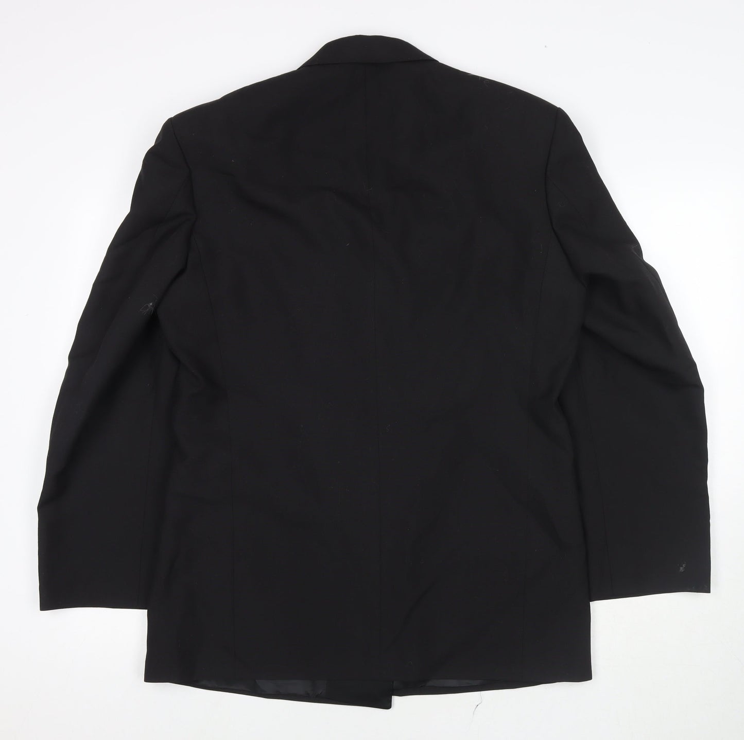 Marks and Spencer Mens Black Polyester Jacket Suit Jacket Size 38 Regular