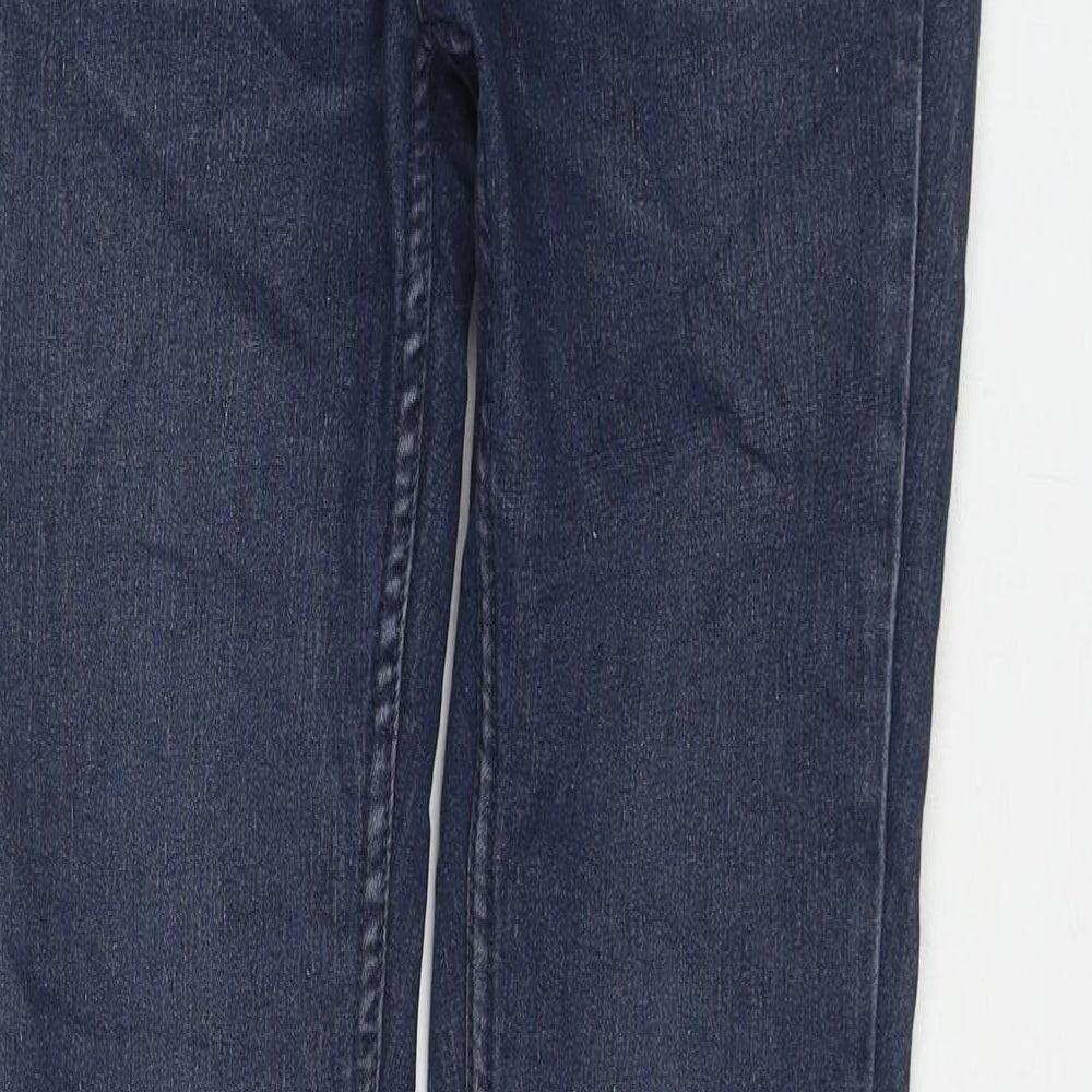 Skinny Womens Blue Polyester Blend Skinny Jeans Size 28 in L32 in Regular Zip