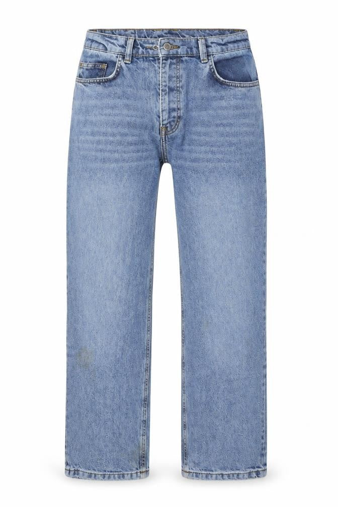 Collusion Mens Blue Cotton Straight Jeans Size 28 in L32 in Regular Zip