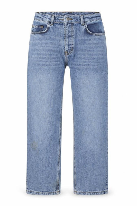 COLLUSION Mens Blue Cotton Straight Jeans Size 28 in L32 in Regular Zip