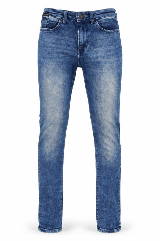 New Look Mens Blue Cotton Skinny Jeans Size 30 in L29 in Regular Zip