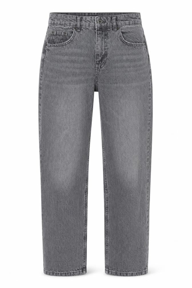 Pull&Bear Womens Grey Cotton Mom Jeans Size 8 L32 in Regular Zip