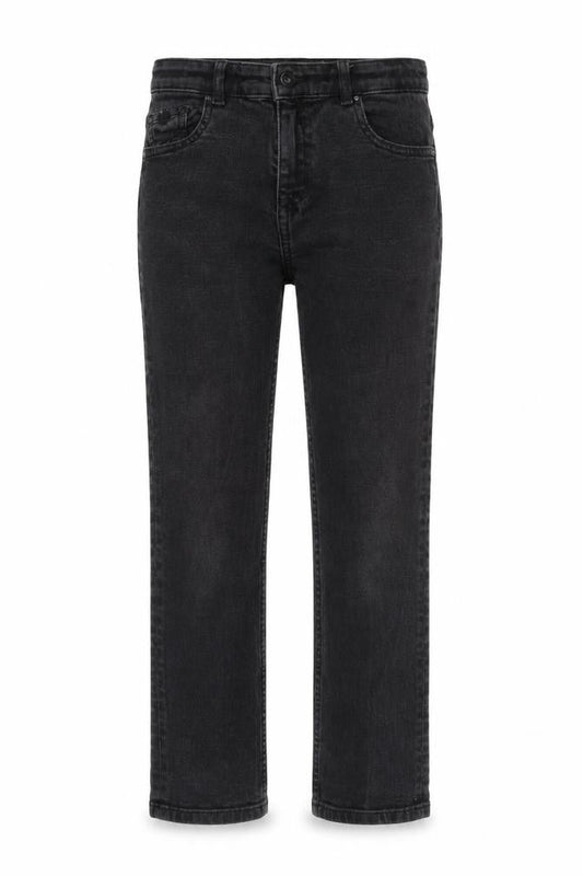 The Jones Girls Grey Cotton Straight Jeans Size 10-11 Years L23 in Regular Zip