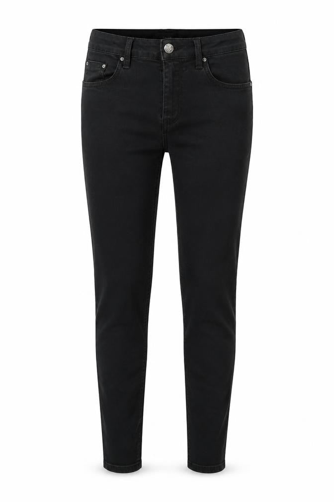 River Island Womens Black Cotton Blend Straight Jeans Size 8 L25 in Regular