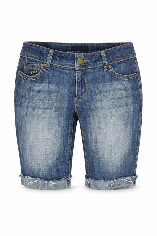 House of Denim Womens Blue Cotton Blend Cropped Jeans Size 34 in Regular Zip