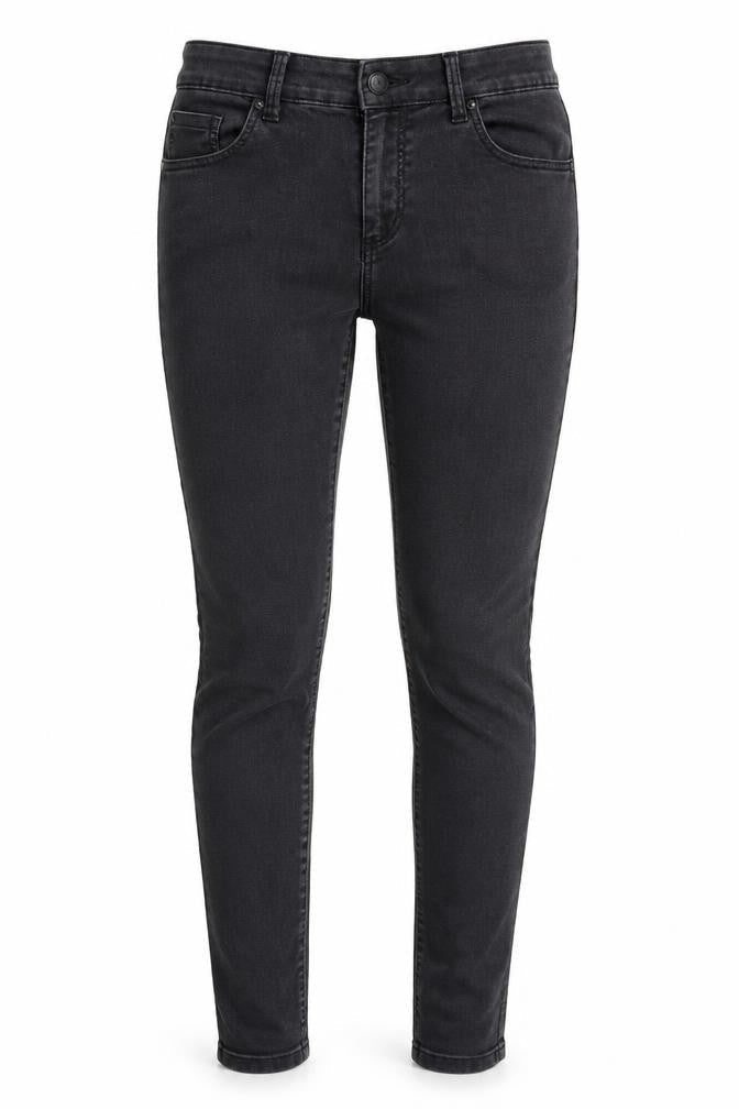 Topshop Womens Grey Cotton Blend Straight Jeans Size 30 in L32 in Regular Zip