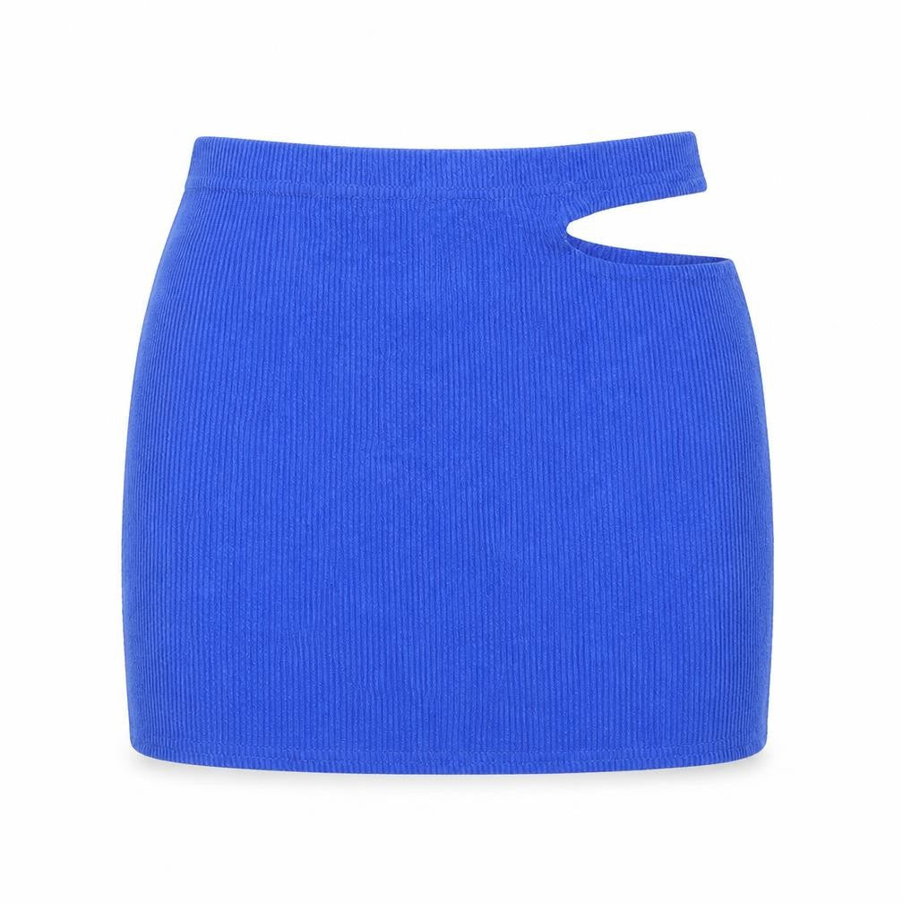 PRETTYLITTLETHING Womens Blue Polyester Mini Skirt Size 12