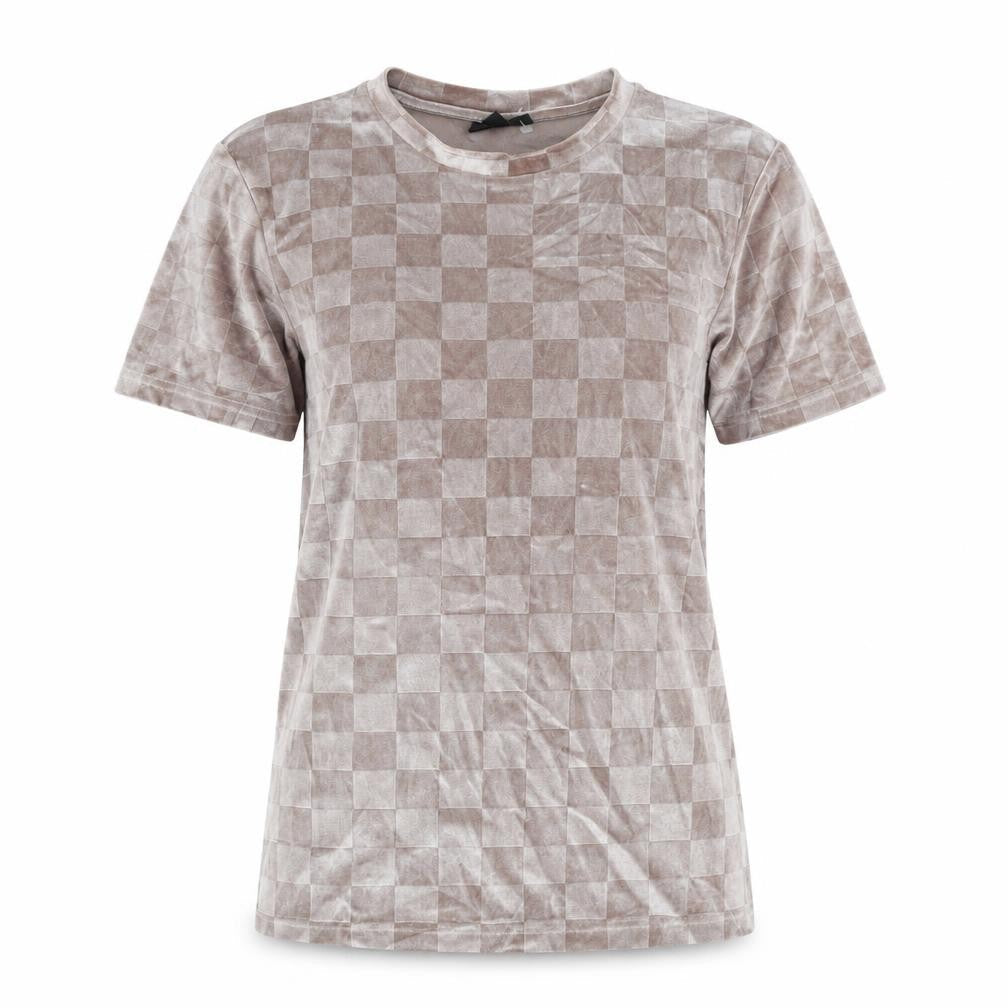 Icono Womens Pink Polyester Basic T-Shirt Size S Round Neck