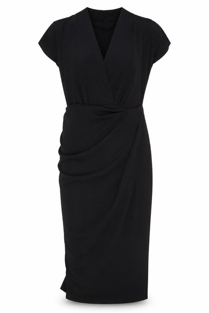 Phoenix & Feather Womens Black Polyester Bodycon Size 8 V-Neck Pullover