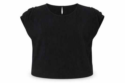 Marks and Spencer Womens Black Polyester Basic T-Shirt Size 12 Round Neck
