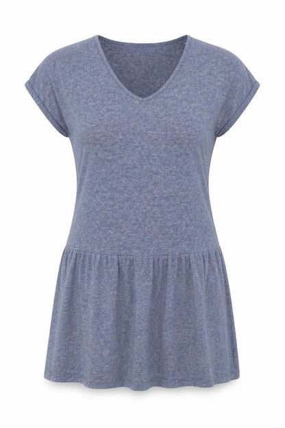 Next Womens Blue Cotton A-Line Size 8 V-Neck