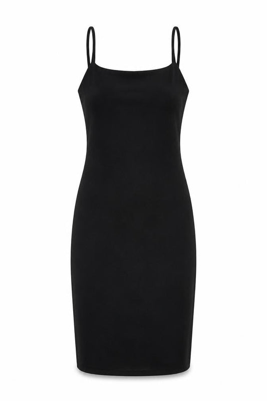 PRETTYLITTLETHING Womens Black Polyester Pencil Dress Size 4 Square Neck