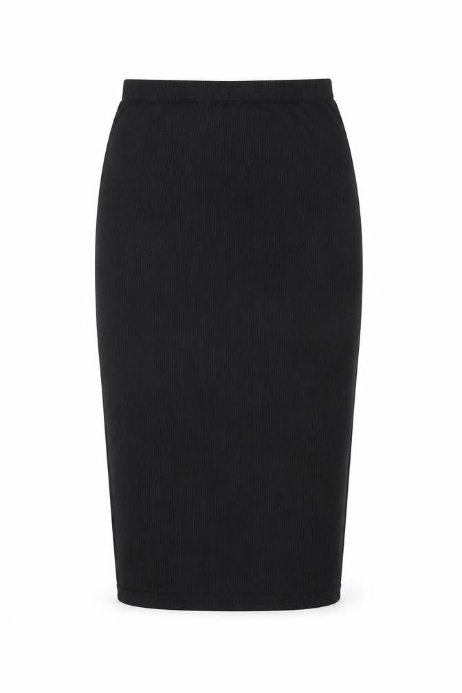Spotted Womens Black Polyester Straight & Pencil Skirt Size XS