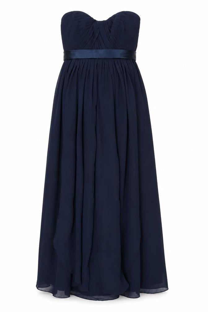 Sorella Vita Womens Blue Polyester Maxi Size 10 Off the Shoulder Zip