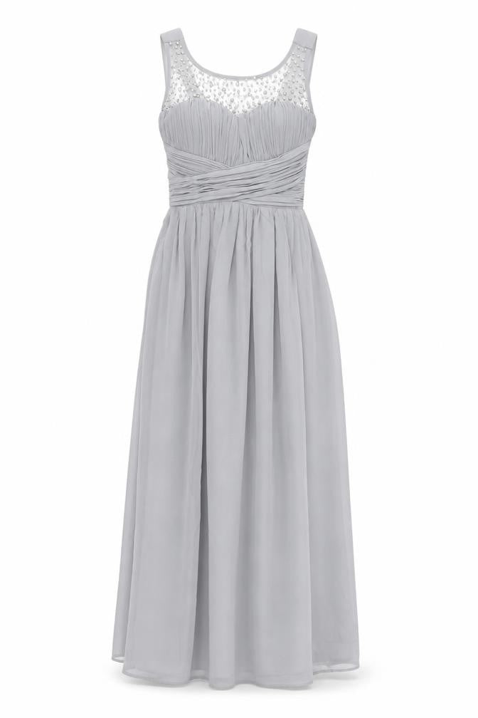 Little Mistress Womens Grey Polyester Maxi Size 10 Round Neck Pullover