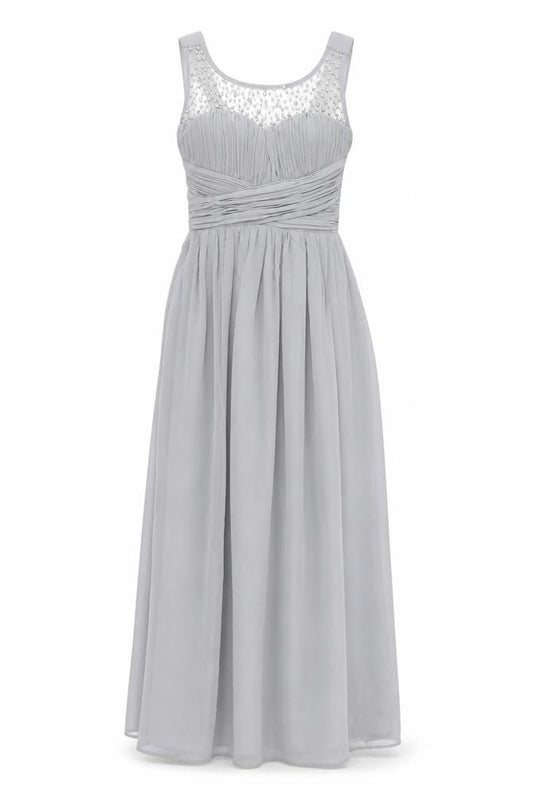 Little Mistress Womens Grey Polyester Maxi Size 10 Round Neck Pullover