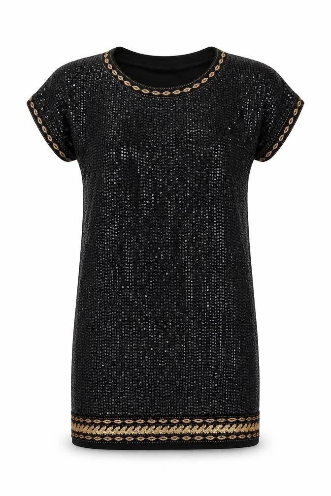 Monsoon Womens Black Polyester Shift Size 12 Round Neck Pullover
