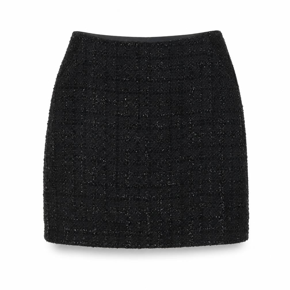 Warehouse Womens Black Polyester A-Line Skirt Size 12 Zip