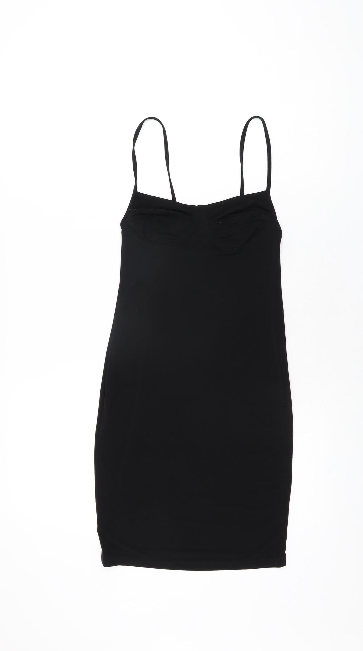 Motel Womens Black Polyester Bodycon Size XS Square Neck Pullover