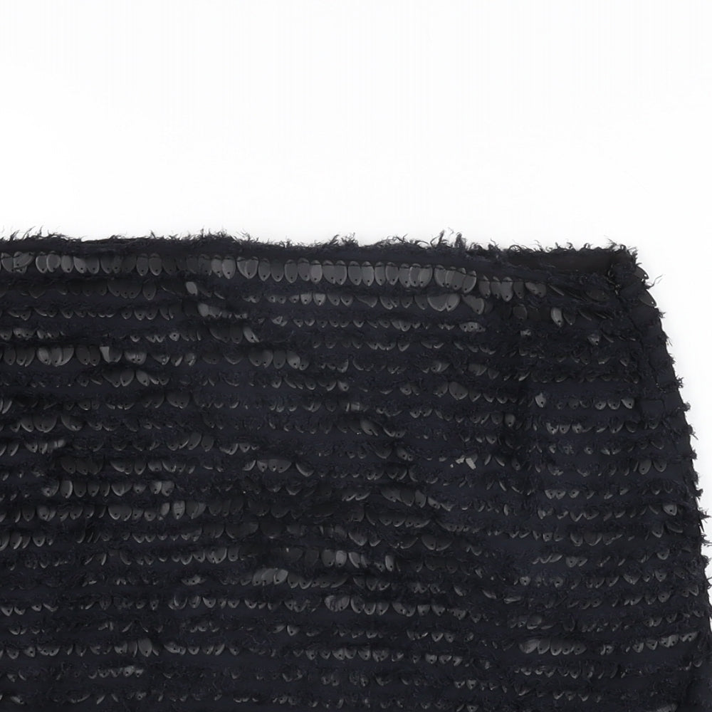 Zara Womens Black Polyester Mini Skirt Size XS Zip