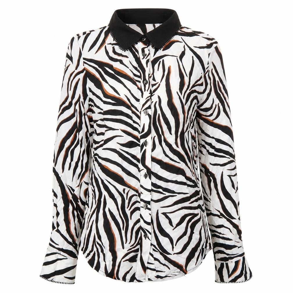 Damsel in a Dress Womens Multicoloured Geometric Viscose Basic Button-Up Size 8 Collared