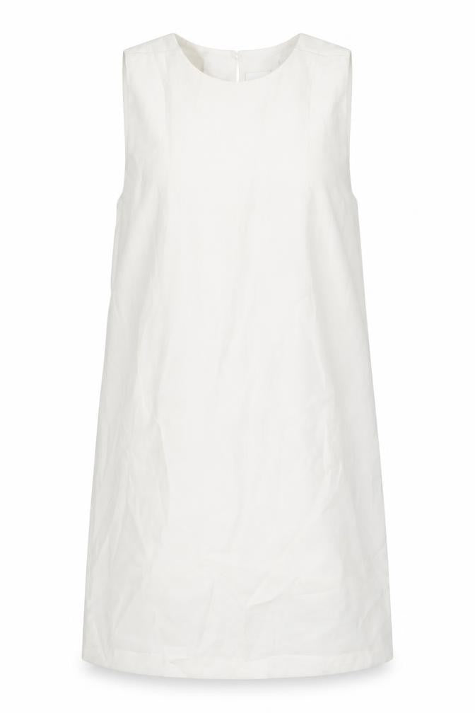 Zara Womens White Polyester A-Line Size S Round Neck Button