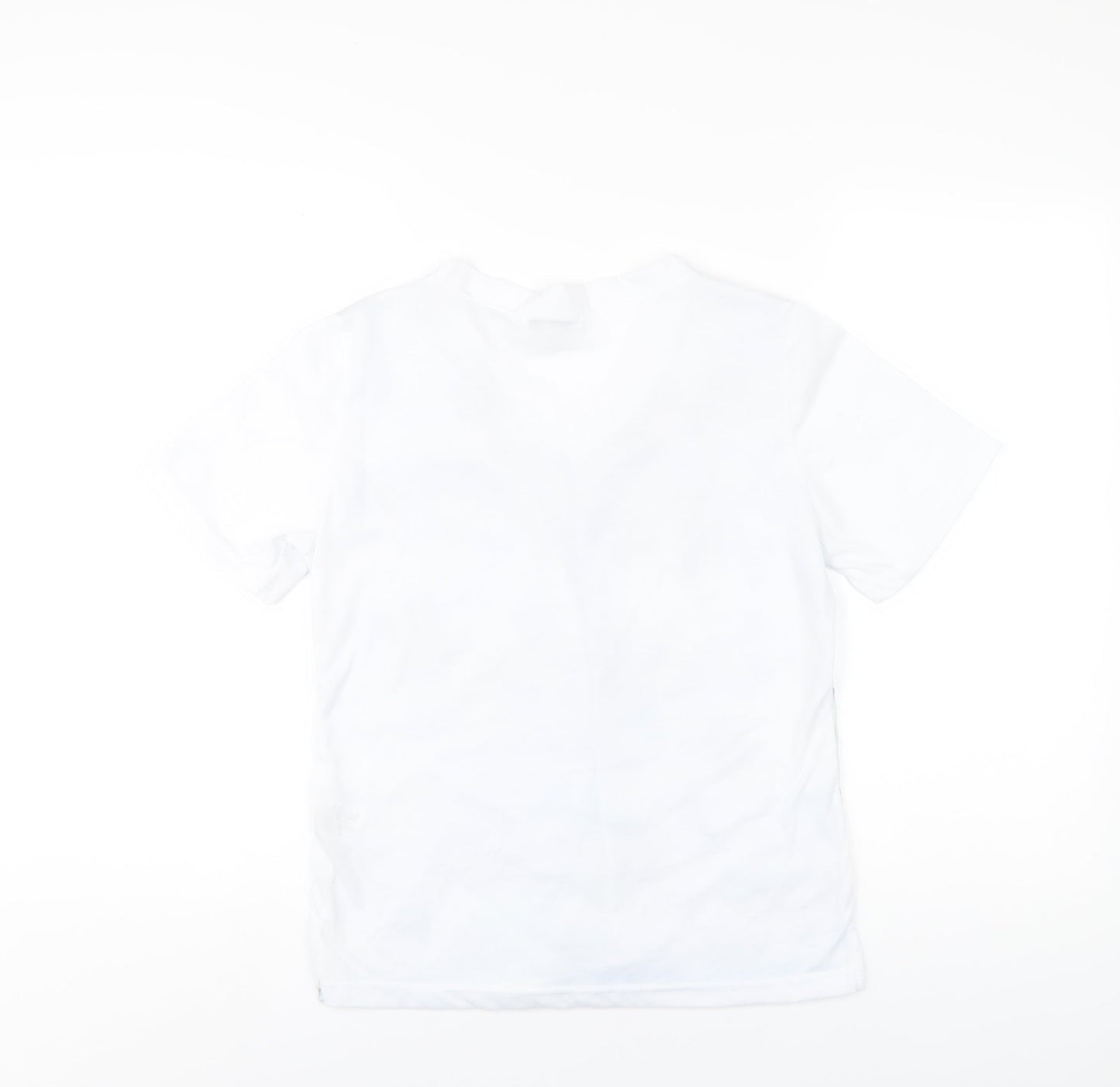 Paramour Womens White Polyester Basic T-Shirt Size M V-Neck - Studded Neckline