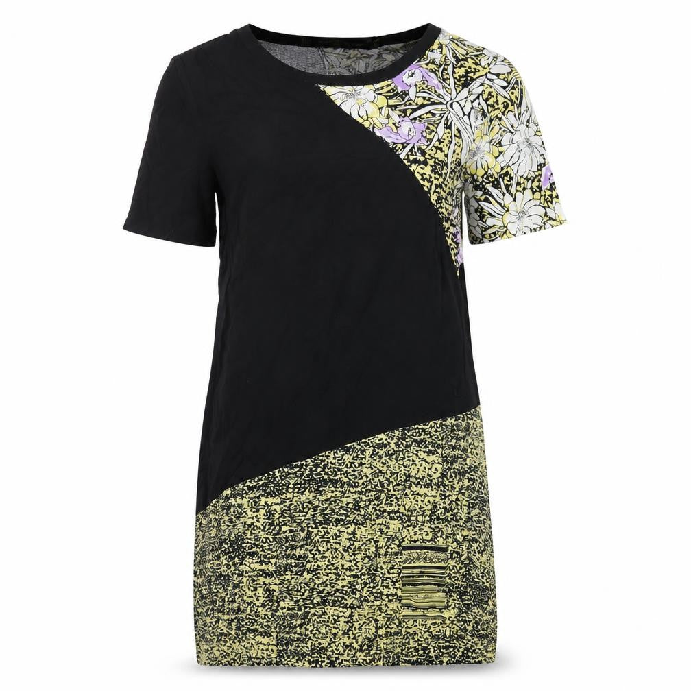 Something Else Womens Multicoloured Geometric Viscose T-Shirt Dress Size 8 Round Neck Pullover