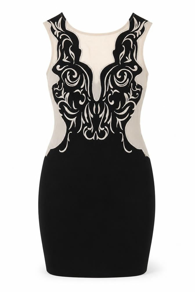 Lipsy Womens Black Polyester Bodycon Size 8 Boat Neck Zip