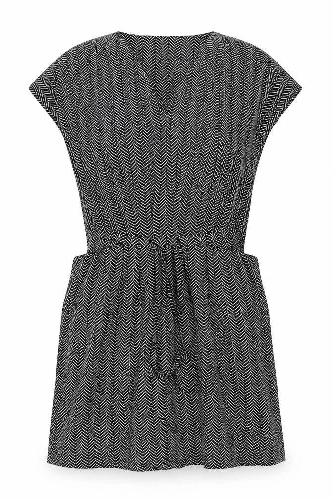 NEXT Womens Black Chevron Viscose A-Line Size 12 V-Neck Pullover