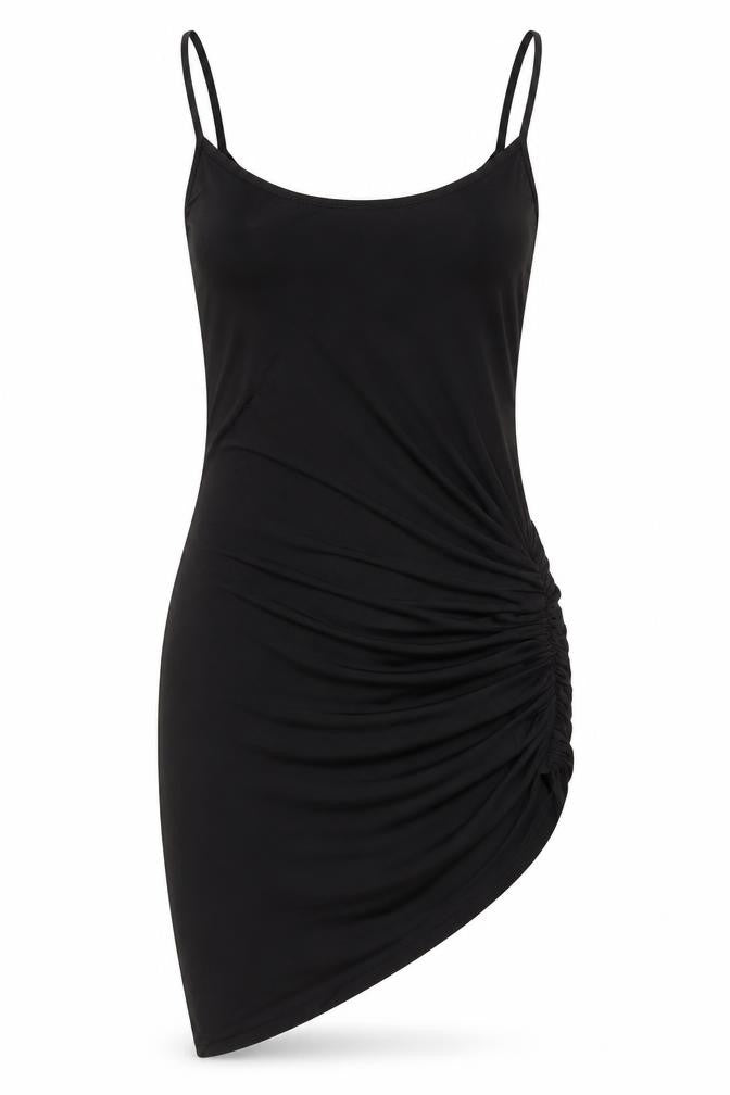 PRETTYLITTLETHING Womens Black Polyester Bodycon Size 8 Scoop Neck Pullover