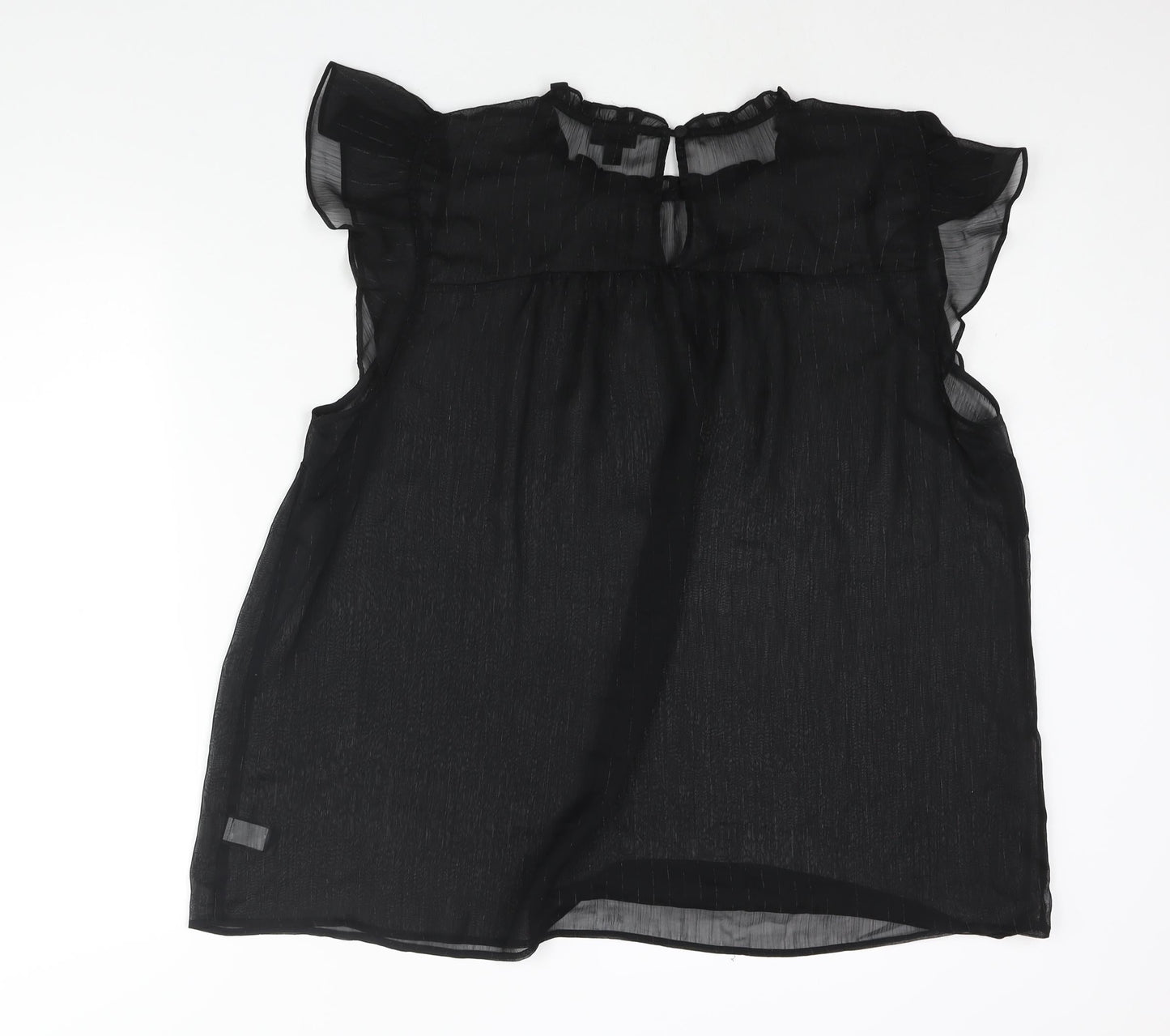 Torrid Womens Black Polyester Basic Blouse Size 18 Round Neck - Semi Sheer Size 18-20