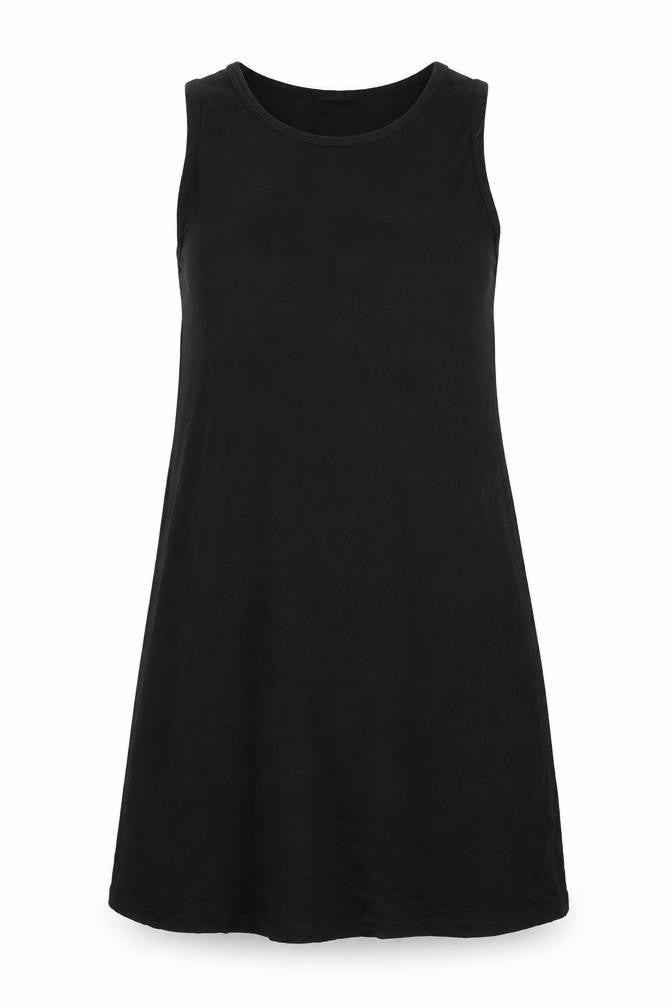 Marks & Spencer Womens Black Viscose A-Line Size 8 Boat Neck Pullover